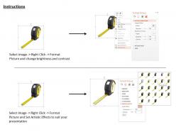 0814 3d Yellow And Black Measuring Tape For Professional Use Image Graphics For Powerpoint