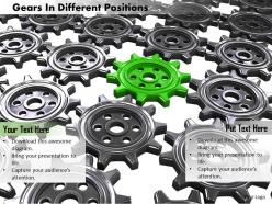 0814 black gears with one green in between to show leadership image graphics for powerpoint