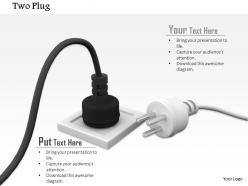 0814 black plug in white socket with white plug on side target achievement image graphics for powerpoint