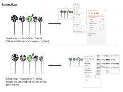 0814 black target darts with one green to show target achievement image graphics for powerpoint