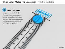 0814 blue color meter for creativity with max value image graphics for powerpoint