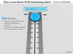 0814 blue color meter with marketing label image graphics for powerpoint