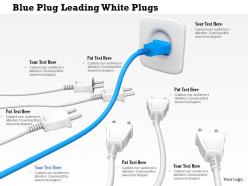 0814 blue plug leading white plugs image graphics for powerpoint