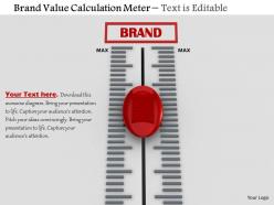 0814 brand value calculation meter with red button image graphics for powerpoint