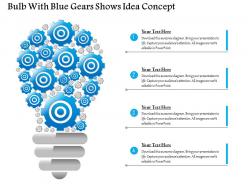0814 business consulting bulb with blue gears shows idea concept powerpoint slide template