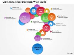0814 business consulting circles business diagram with icons powerpoint slide template