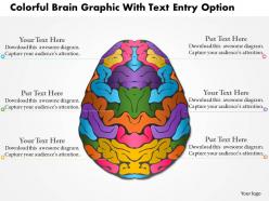 0814 Business Consulting Colorful Brain Graphic With Text Entry Option Powerpoint Slide Template