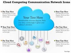0814 business consulting diagram cloud computing communication network icons powerpoint slide template