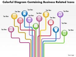 0814 business consulting diagram colorful diagram containing business related icons powerpoint slide template