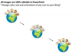0814 business consulting diagram diverse group of people around globe powerpoint slide template