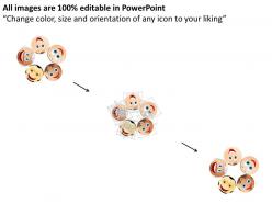 0814 business consulting diagram illustration of different smiley icons powerpoint slide template