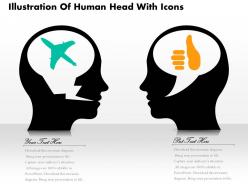 0814 business consulting diagram illustration of human head with icons powerpoint slide template