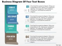 0814 business consulting diagram of four text boxes powerpoint slide template