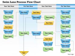 0814 business consulting diagram swim lane process flow chart powerpoint slide template