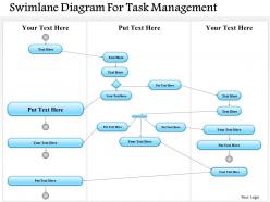 0814 business consulting diagram swimlane diagram for task management powerpoint slide template