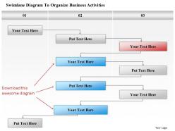 0814 business consulting diagram swimlane diagram to organize business activities powerpoint slide template