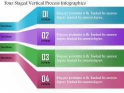 0814 business consulting four staged vertical process infographics powerpoint slide template
