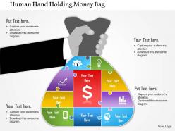 0814 business consulting human hand holding money bag powerpoint slide template