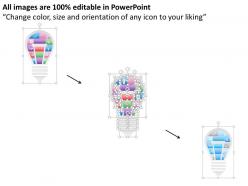 0814 business consulting light bulb graphics with business icons powerpoint slide template