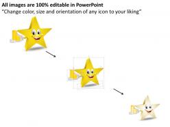 0814 business consulting smiley star with golden coins for finance powerpoint slide template