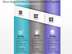 0814 business consulting three staged vertucal sequential process diagram powerpoint slide template