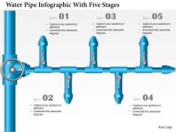 0814 business consulting water pipe infographic with five stages powerpoint slide template