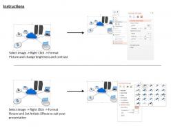 0814 cloud connected with server laptop and mobiles to show data transfer image graphics for powerpoint
