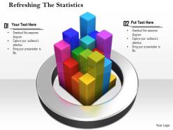 0814 colored bars inside the circle for business statistics image graphics for powerpoint