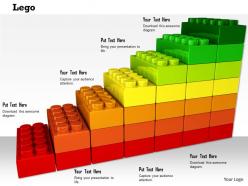 0814 colorful multiple staged lego bar graph for business growth image graphics for powerpoint