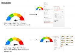 0814 dashboard with pointing needle on very high category image graphics for powerpoint