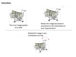 0814 dollar note in shopping cart image graphics for powerpoint