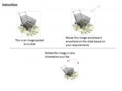 0814 dollars under the shopping carts image graphics for powerpoint