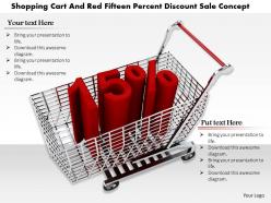0814 fifteen percent discount graphic in shopping cart image graphics for powerpoint