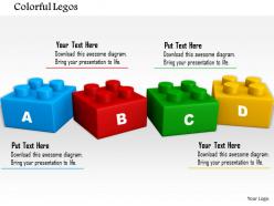 0814 four colored lego blocks with alphabets image graphics for powerpoint