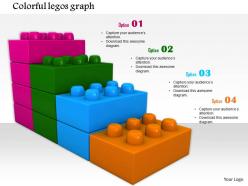 0814 four staged bar graph made by colored lego blocks for growth image graphics for powerpoint