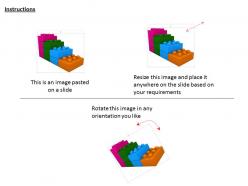 0814 four staged bar graph made by colored lego blocks for growth image graphics for powerpoint