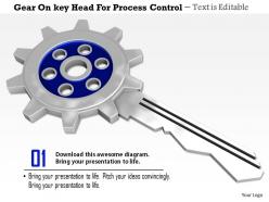 0814 gear on key head for process control image graphics for powerpoint