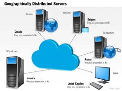 0814 geographically distributed servers across data centers connected to a centralized cloud ppt slides