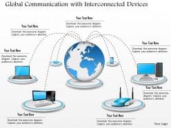 0814 global communication with interconnected devices connected to a centralized cloud ppt slides