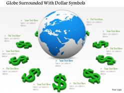 0814 globe surrounded with dollar symbols image graphics for powerpoint