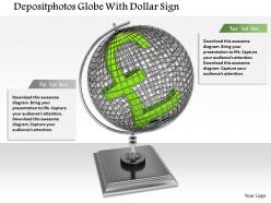 0814 globe with pound symbol for finance and marketing image graphics for powerpoint