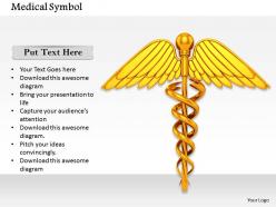 0814 golden colored medical symbol for health image graphics for powerpoint