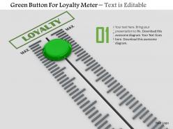 0814 green button for loyalty meter image graphics for powerpoint