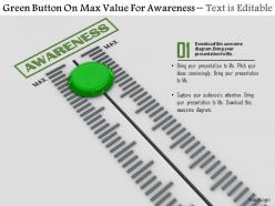 0814 Green Button On Max Value For Awareness Image Graphics For Powerpoint