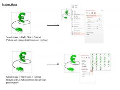 0814 green euro connected with mouse shows finance and technology image graphics for powerpoint