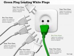 0814 green plug leading white plugs image graphics for powerpoint
