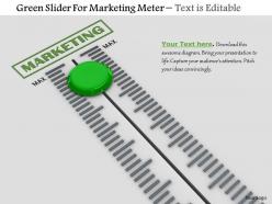 0814 Green Slider For Marketing Meter Image Graphics For Powerpoint