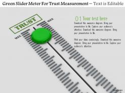 0814 Green Slider Meter For Trust Measurement Image Graphics For Powerpoint