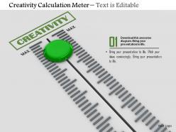 0814 Green Value Button On Creativity Calculation Meter Image Graphics For Powerpoint