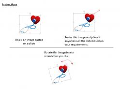 0814 heart checked by stethoscope shows medical and health theme image graphics for powerpoint